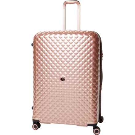 IT Luggage 31” Glitzy Spinner Suitcase - Hardside, Expandable, Rose Gold in Rose Gold
