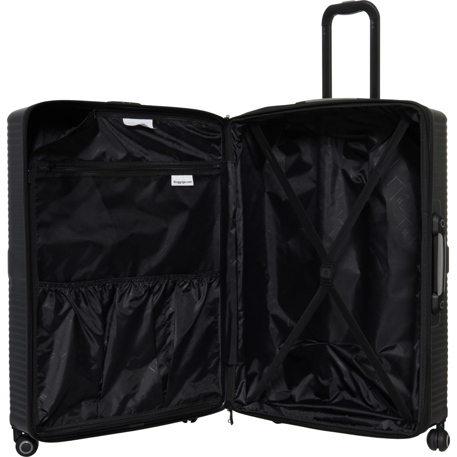IT Luggage 31.3” Helixian Spinner Suitcase Hardside, Expandable, Black Save 31