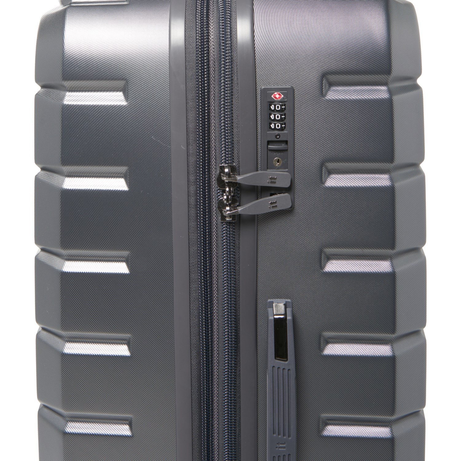 IT Luggage 31.5” Prosperous Spinner Suitcase Hardside, Metallic Grey