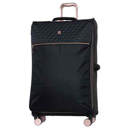 IT Luggage 32” Divinity II Spinner Suitcase - Softside, Expandable, Black in Black