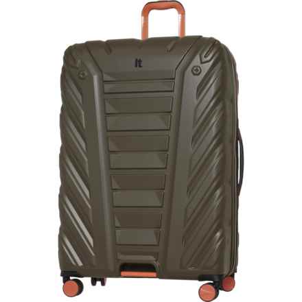 IT Luggage 32.1” Escalate Spinner Suitcase - Hardside, Expandable, Dark Olive in Dark Olive