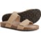 ITALIAN SHOEMAKERS LEATHER COLLECTION Made in Italy Brookes Sparkle Double Band Sandals - Suede (For Women) in Taupe