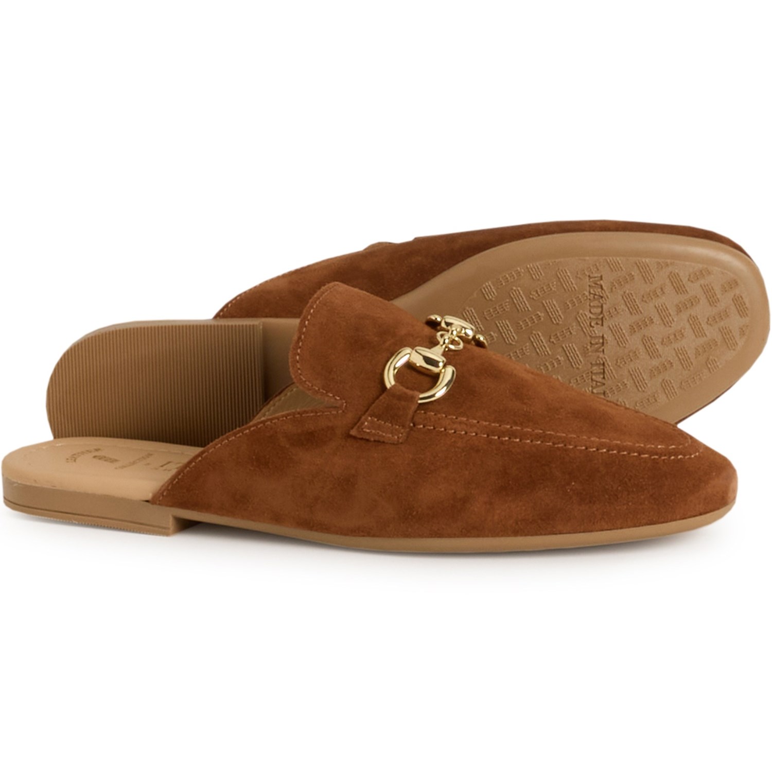 (取寄) レディース メイド イン イタリー エララ ミュール シューズ ITALIAN SHOEMAKERS LEATHER COLLECTION women Made in Italy Elara Mule Shoes (For Women)  Chestnut Suede ITALIAN SHOEMAKERS LEATHER COLLECTION Made in Italy Elara Mule