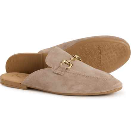 ITALIAN SHOEMAKERS LEATHER COLLECTION Made in Italy Elara Mule Shoes - Suede (For Women) in Taupe