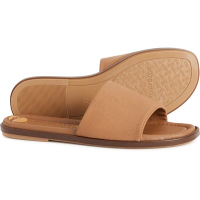 【関税&送料込】Santoni Dahlia Slide Sandals In Smooth Leath Sandy Slides in Solid Red for Women | La DoubleJ