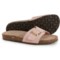 ITALIAN SHOEMAKERS LEATHER COLLECTION Made in Italy Spencer Big Buckle Sandals - Suede (For Women) in Blush