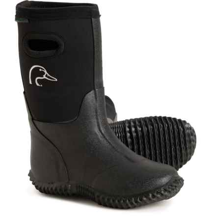 Itasca Big Boys and Girls Ducks Unlimited Bayou Boots - Waterproof in Black