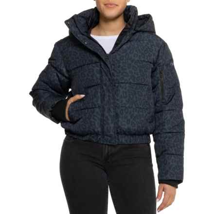 IVL Printed Puffer Jacket - Insulated in Jet Black