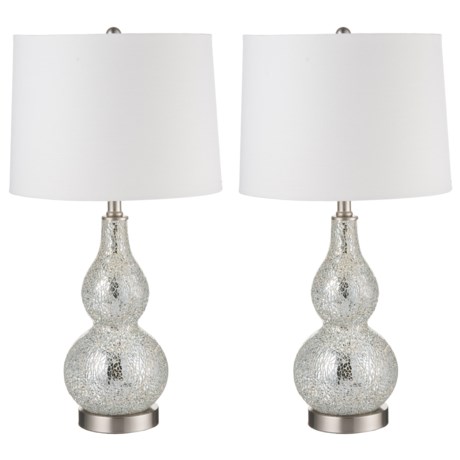 J Hunt Set Of 2 Mirrored Gl Mosaic Gourd Table Lamps 24 25 J Hunt Set Of 2 Mirrored Gl Mosaic Gourd Table Lamps 24 25 In Silver