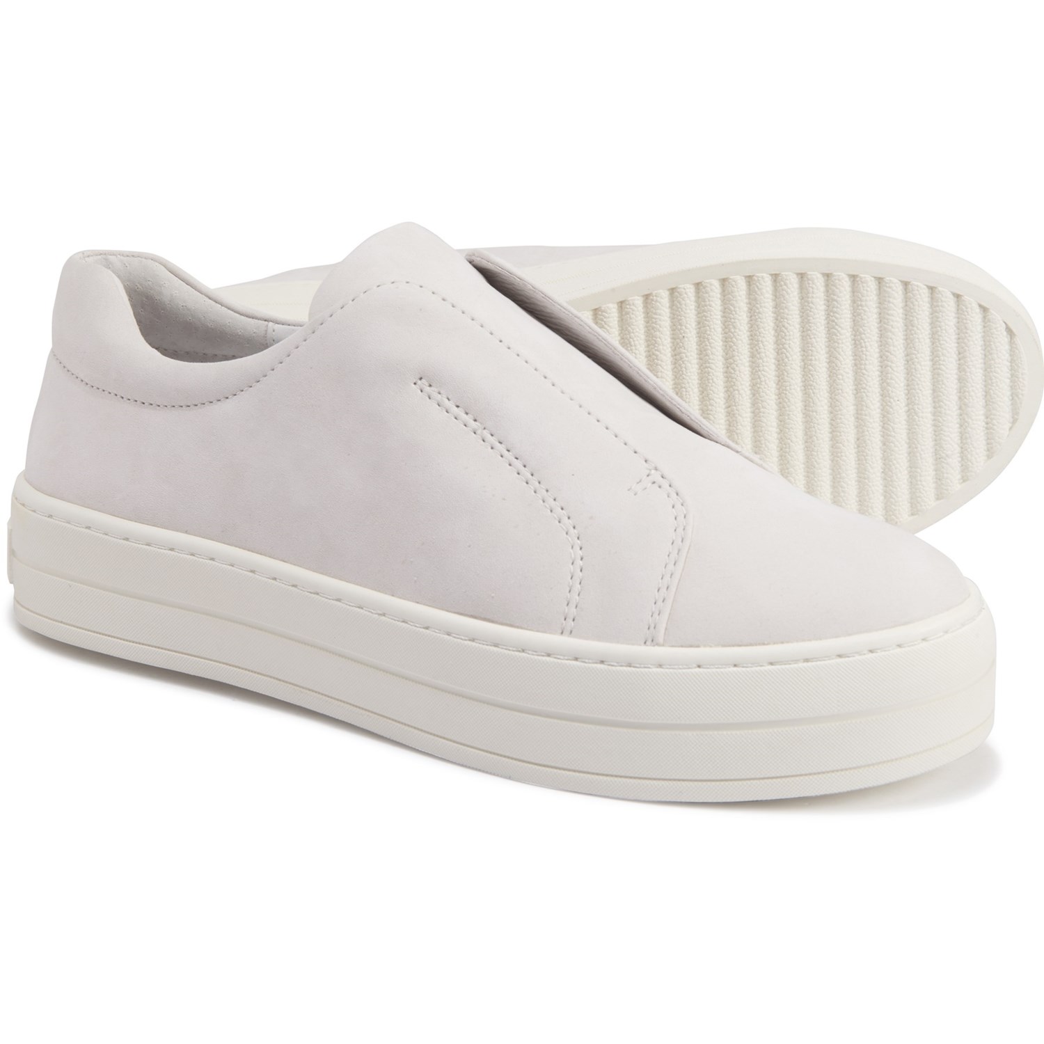 white leather slip on sneakers womens