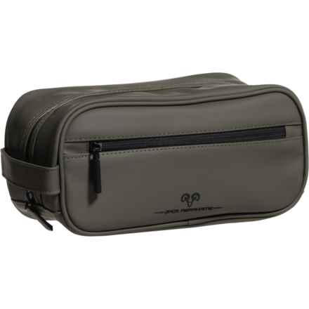 Jack Abrahams The Calypso Tarpaulin Dopp Kit with Travel Bottles in Olive