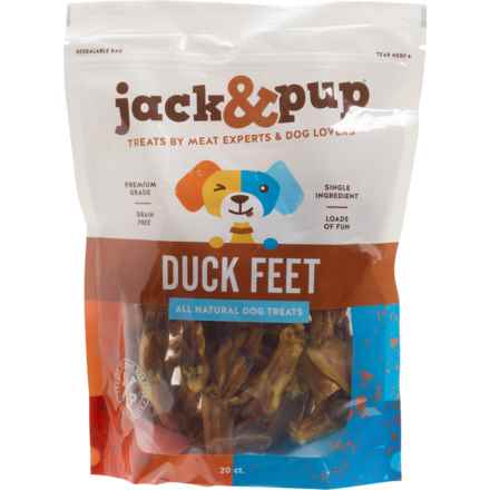 JACK & PUP Duck Feet Dog Treats - 20-Pack in Duck