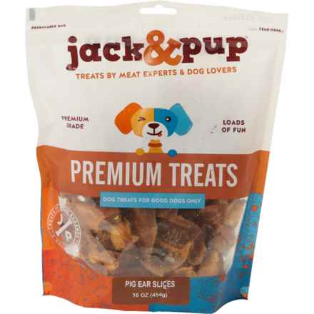 JACK & PUP Pig Ear Slices Dog Treats - 16 oz. in Ear