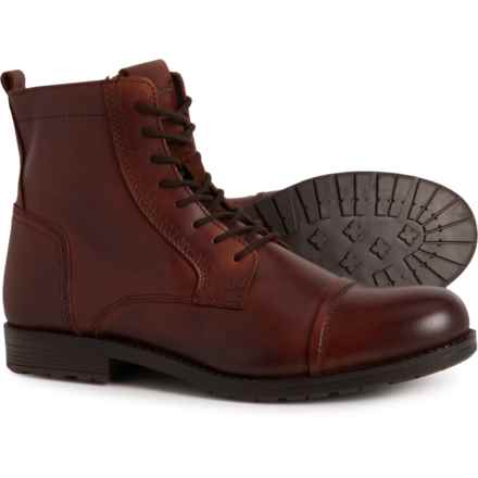 JACK MORGAN Made in Portugal Russel Cap Toe Boots - Leather (For Men) in Brown