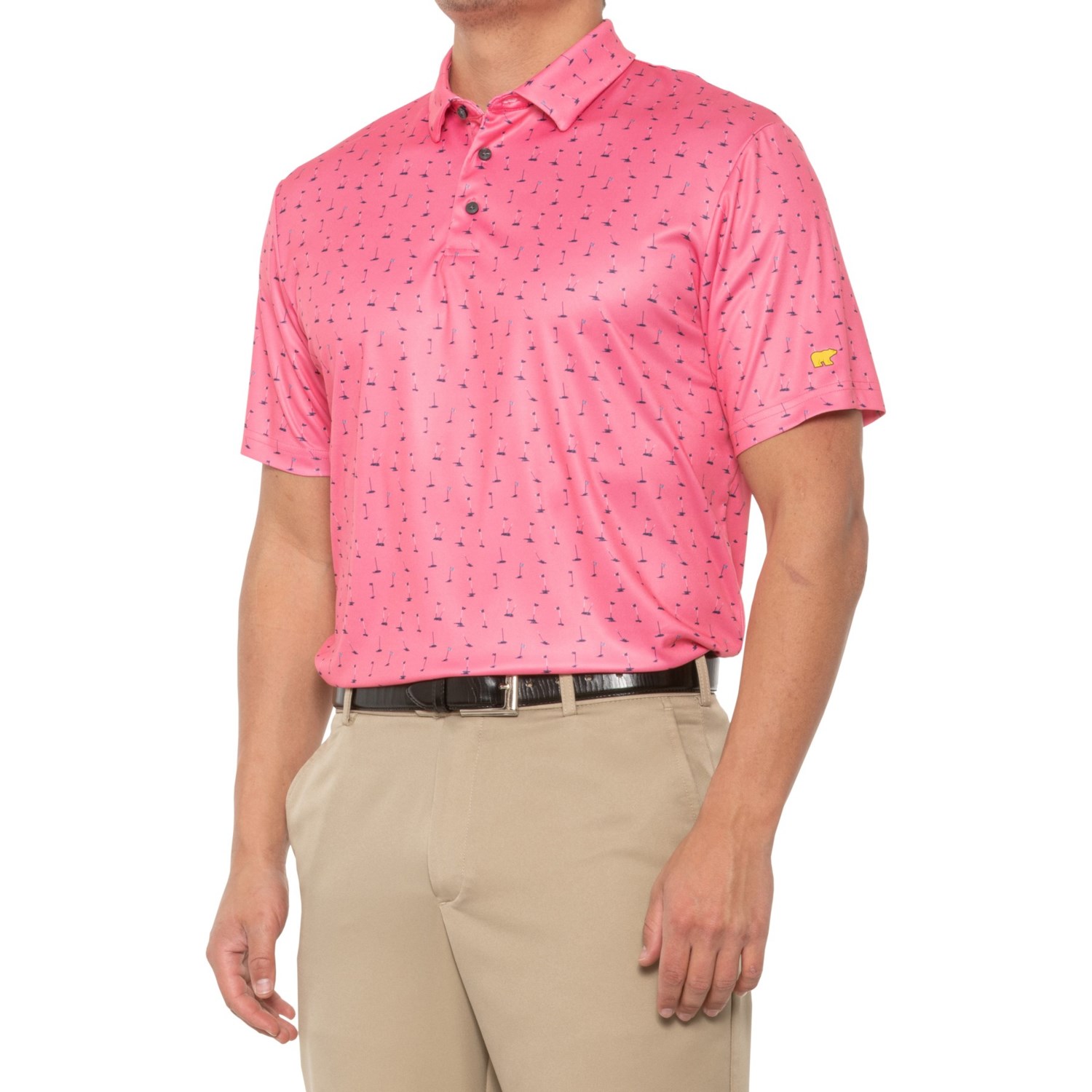 Jack Nicklaus Allover Golf Flag Printed Polo Shirt (For Men) Save 33