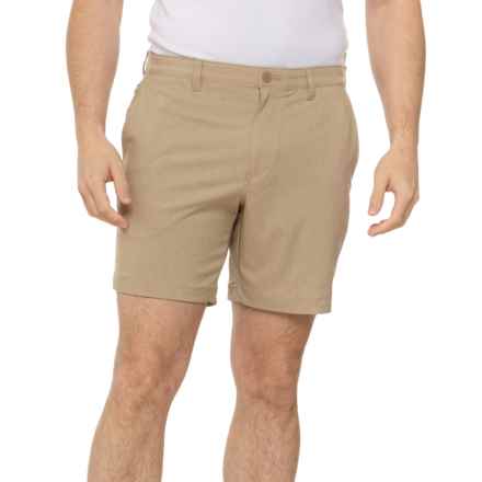 Jack Nicklaus Flat Front Active Waist Shorts - UPF 50, 7” in Chinchilla