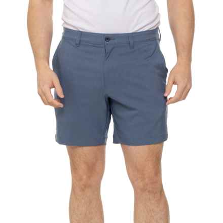 Jack Nicklaus Flat Front Active Waist Shorts - UPF 50, 7” in Vintage Indigo