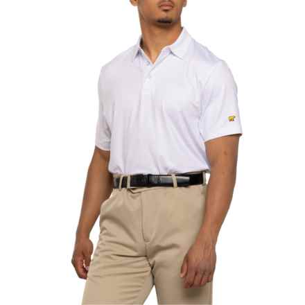 Jack Nicklaus Medallion Print Polo Shirt - UPF 50, Short Sleeve in Bright White