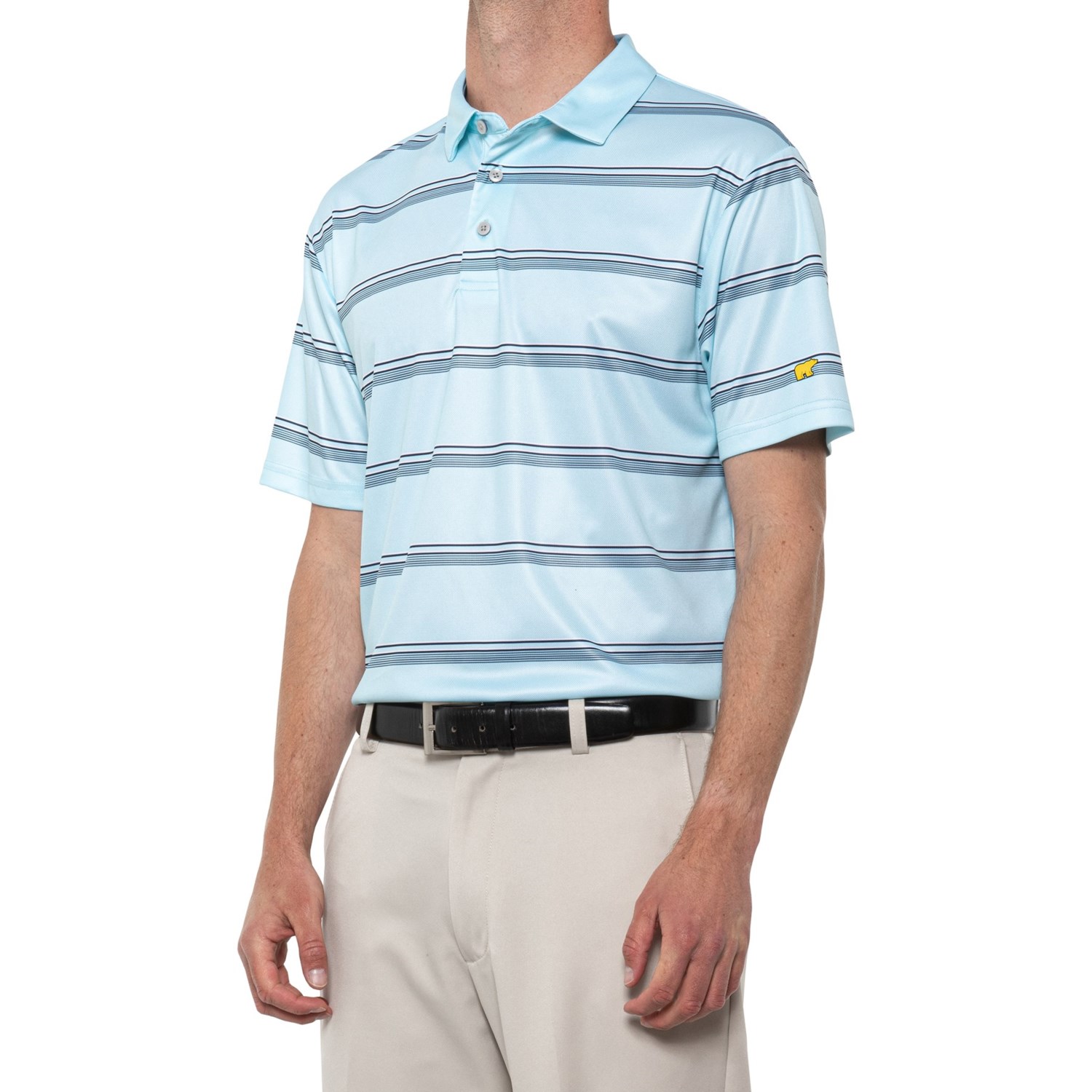 Jack Nicklaus Mens Short Sleeve Stripe Polo Shirt