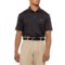 Jack Nicklaus Solid Texture Polo Shirt - UPF 40, Short Sleeve in Charcoal Art