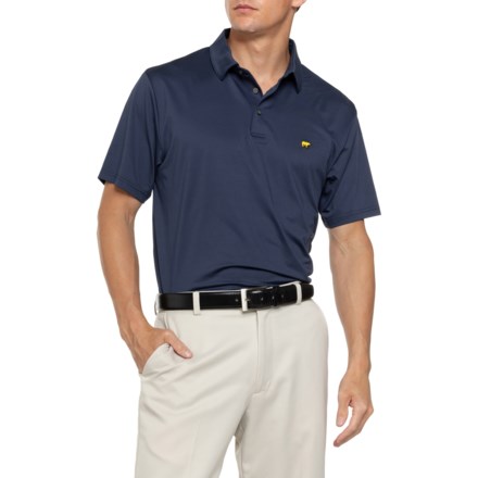 Jack Nicklaus Tradewinds Textured Polo Shirt - UPF 40, Short Sleeve in Mood Indigo