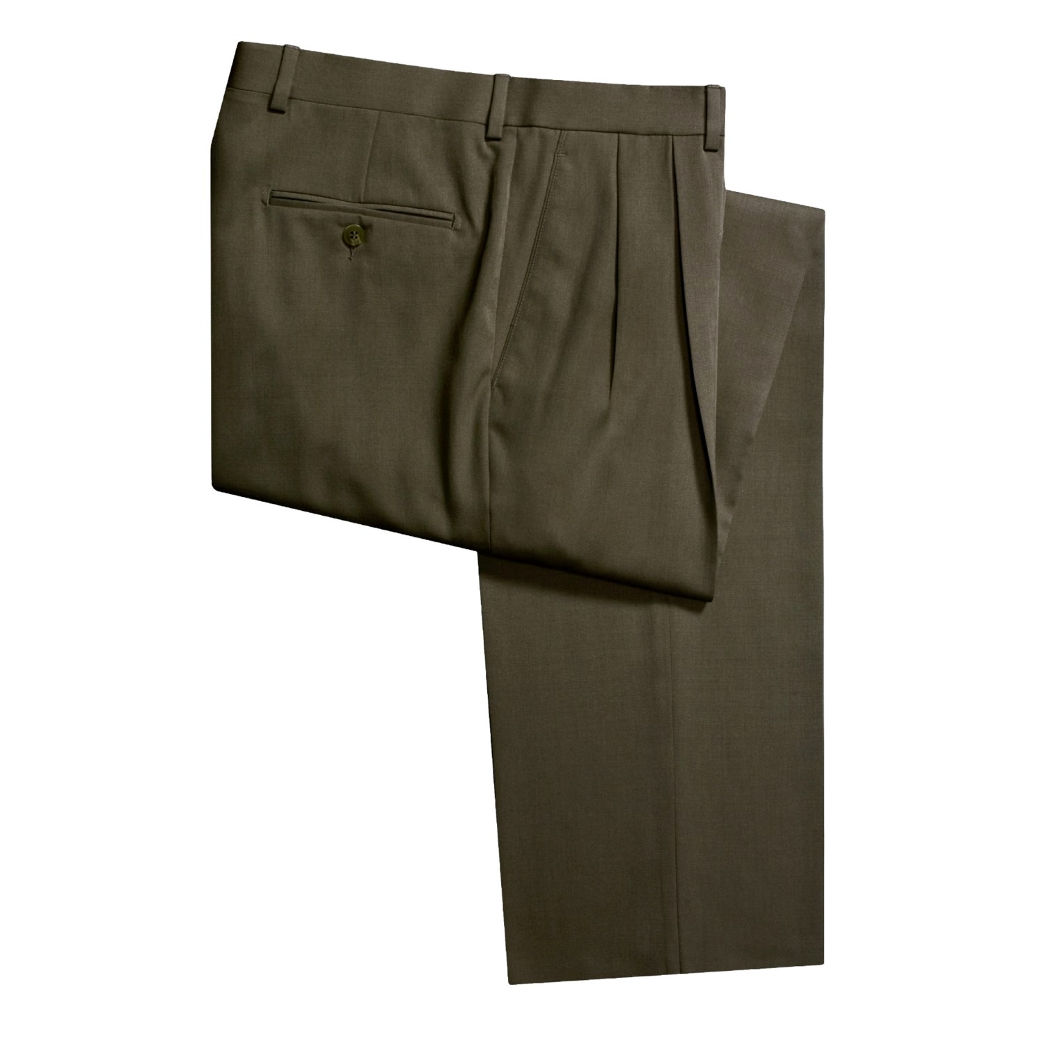 Jack Victor Wool Gabardine Pants - Pleated (For Men)