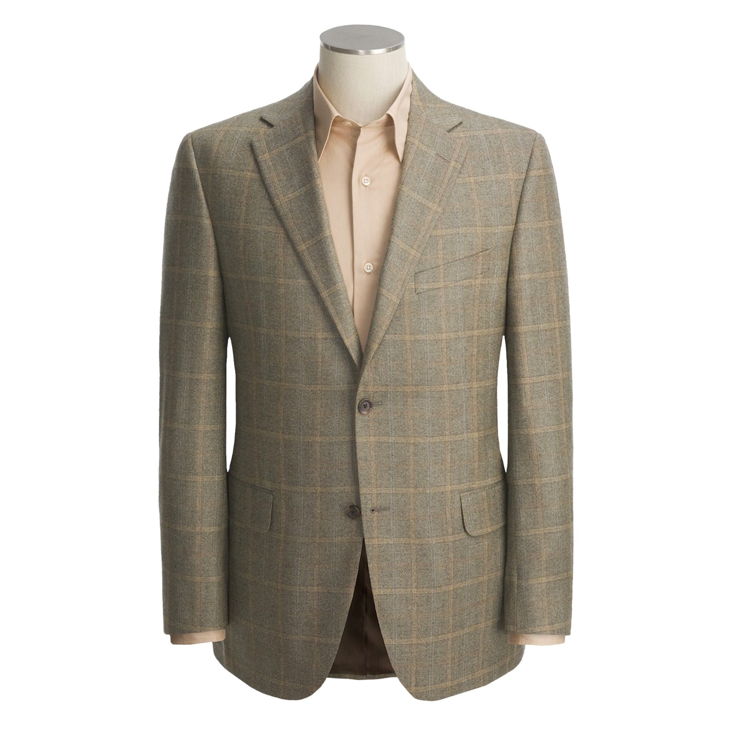 Jack Victor Worsted Cashmere Windowpane Sport Coat - Fabric by Loro ...