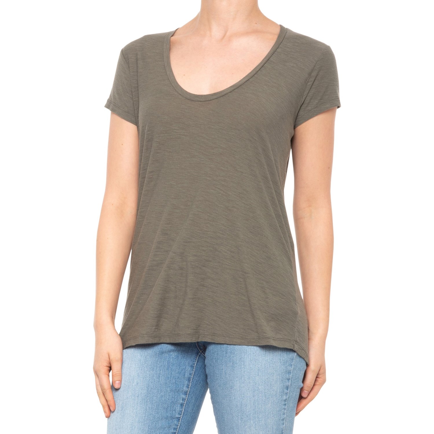 James Perse Deep UNeck TShirt (For Women) Save 54