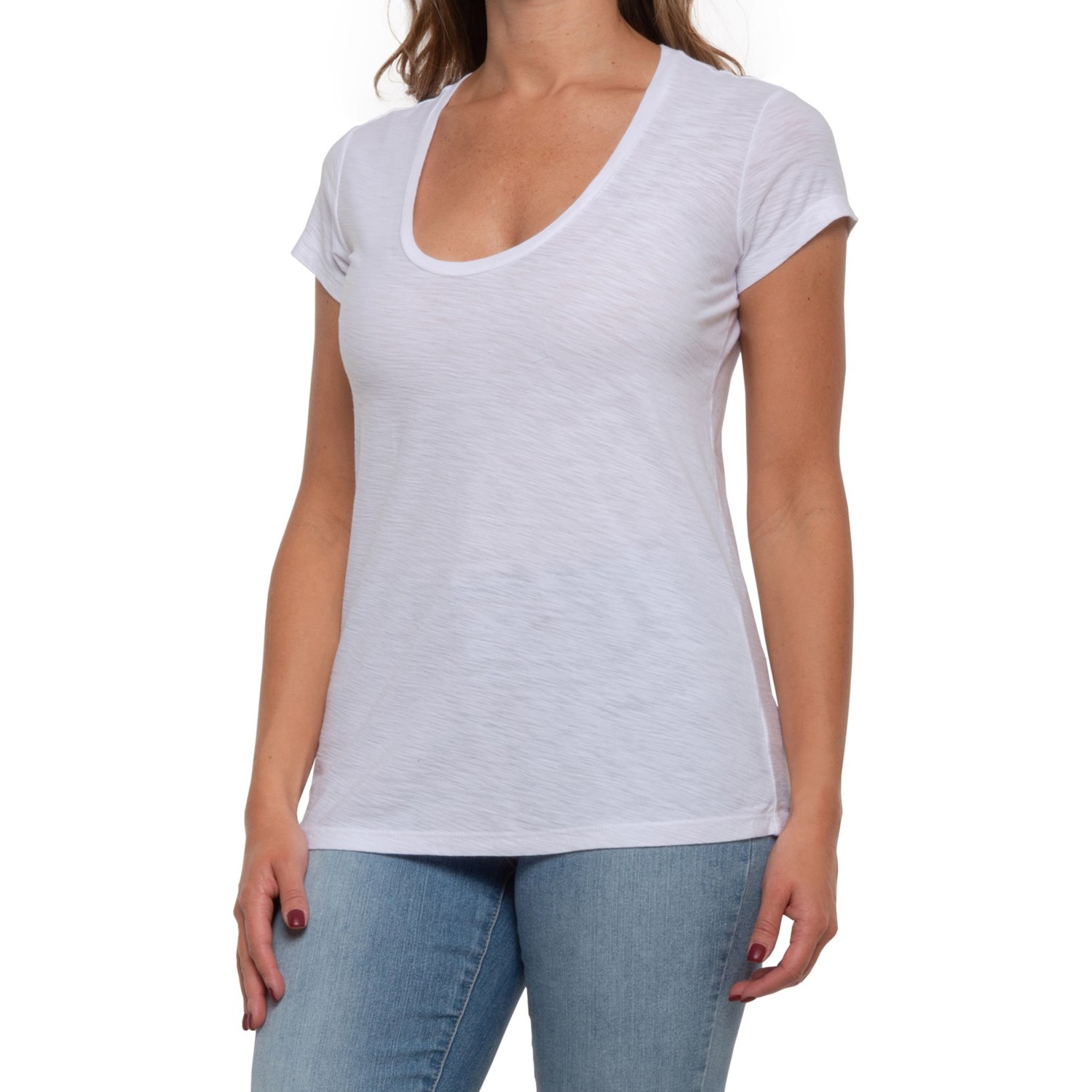 James Perse Deep U-Neck T-Shirt (For Women) - Save 63%