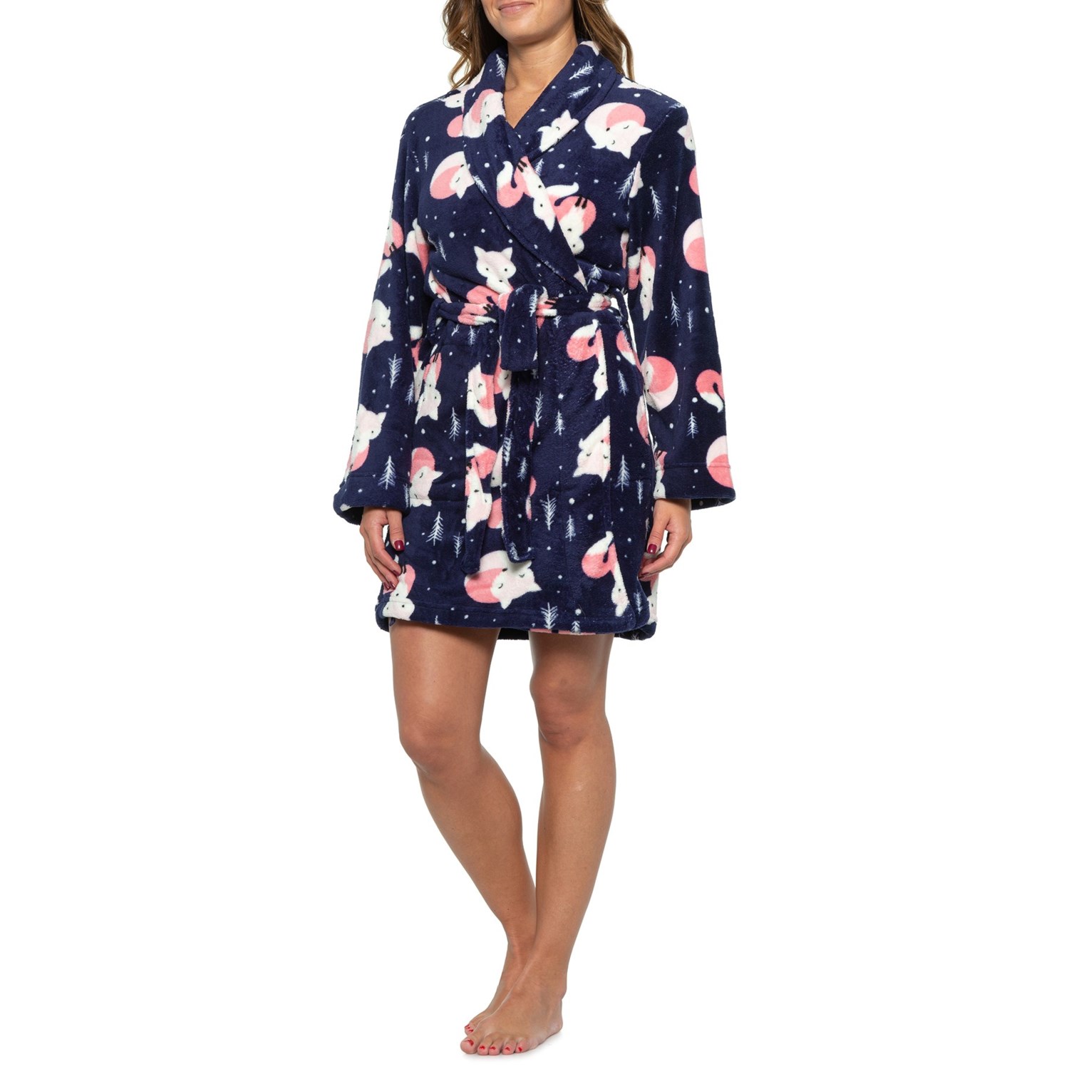 JAMMIES Fox Print Plush Robe (For Women) Save 89