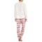 518HK_2 JAMMIES Gorgeous Glitter Sweatshirt and Fleece Pants Set - 2-Piece, Long Sleeve (For Women)