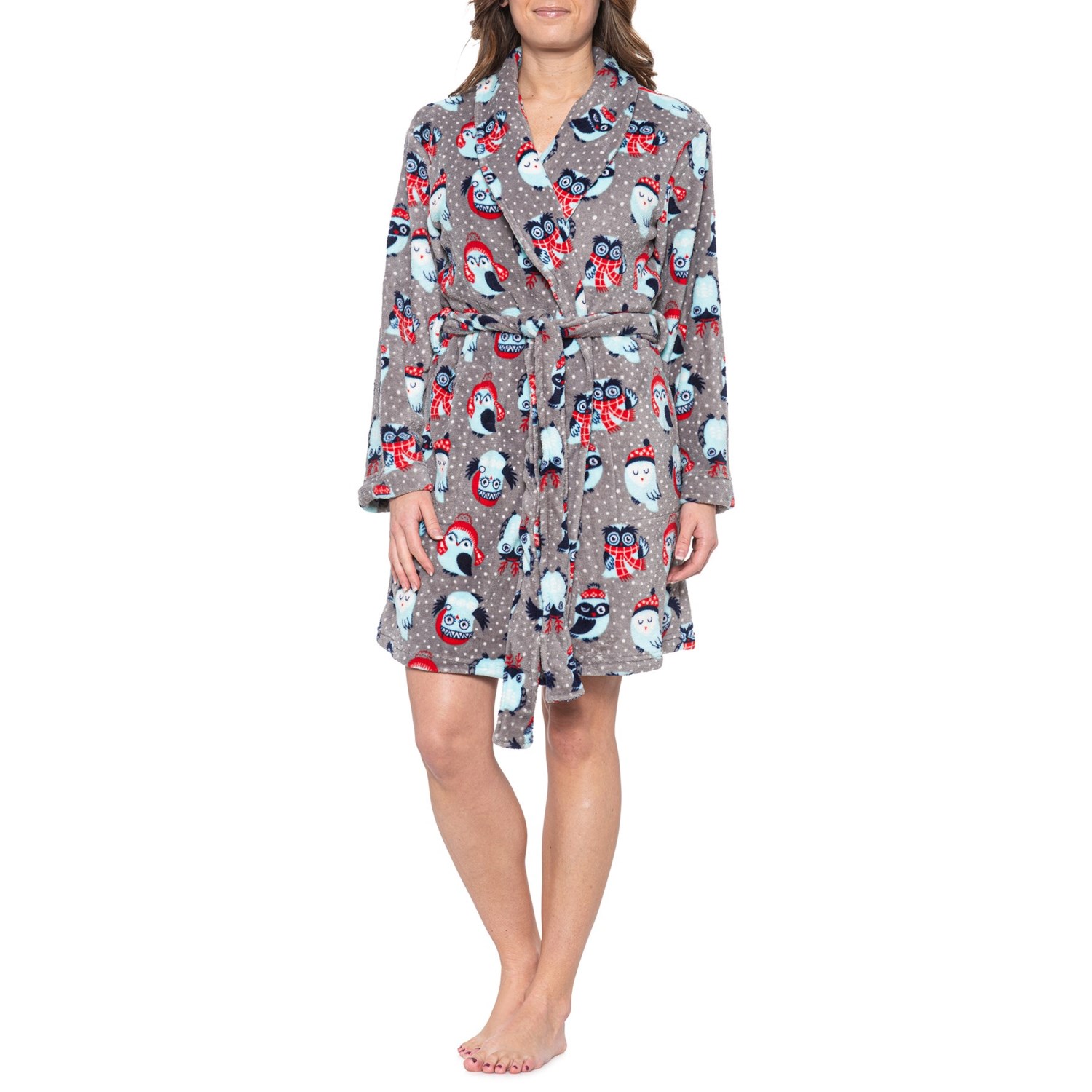 JAMMIES Owls Print Plush Robe (For Women) Save 82