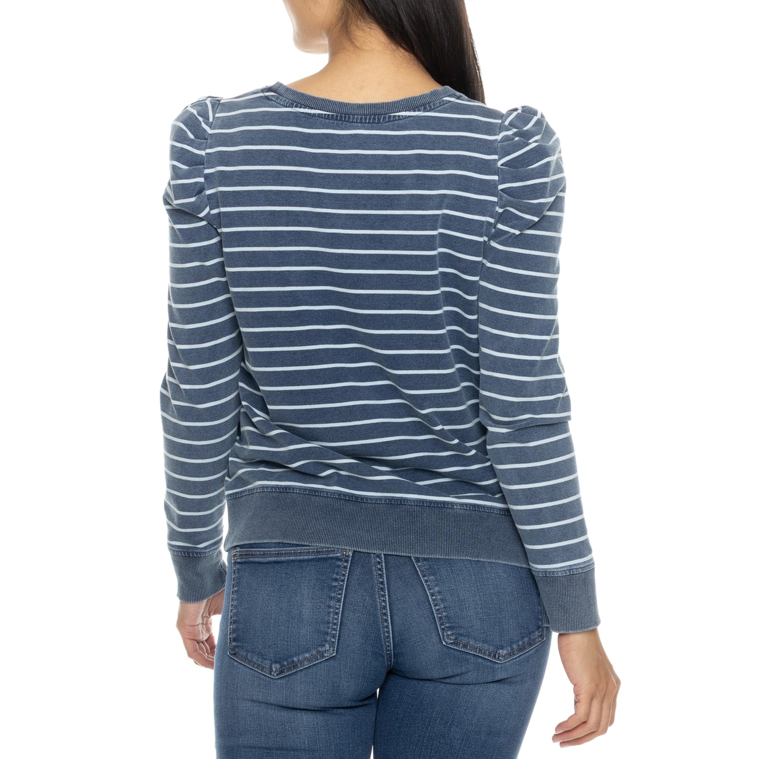 denim dress with puff sleeves Adriana Puff Sleeve Mini Dress-90'S WASH / 4 main image 0