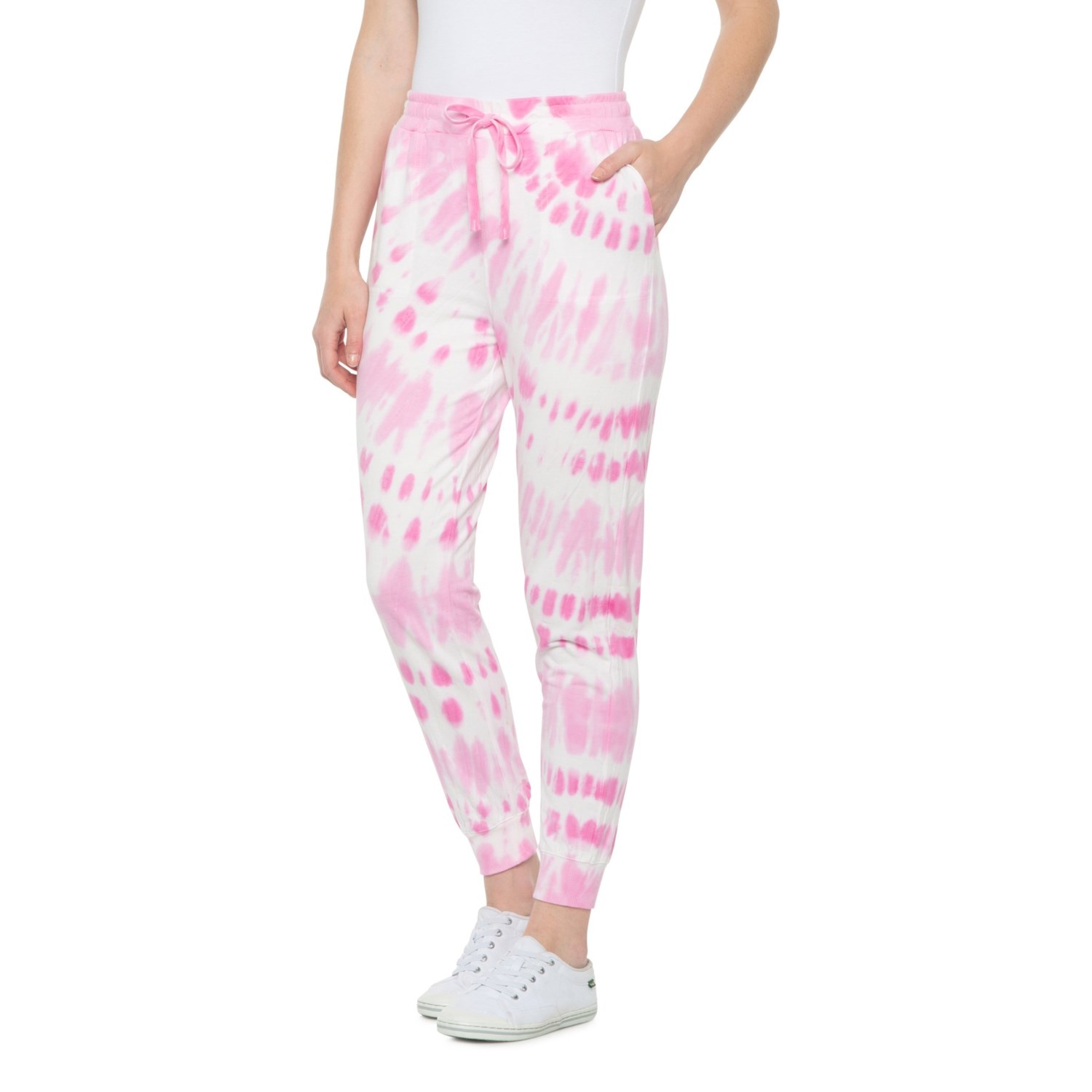 beige tie dye joggers