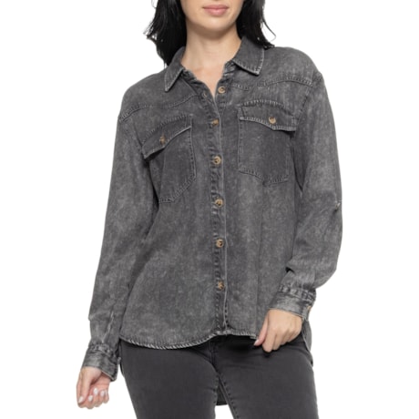 Jane and Delancey Western Acid Wash Shirt - Long Sleeve