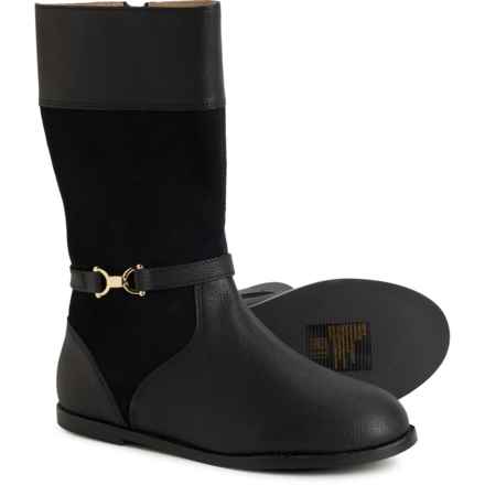 JANIE & JACK Little Girls Riding Boots - Leather in Black