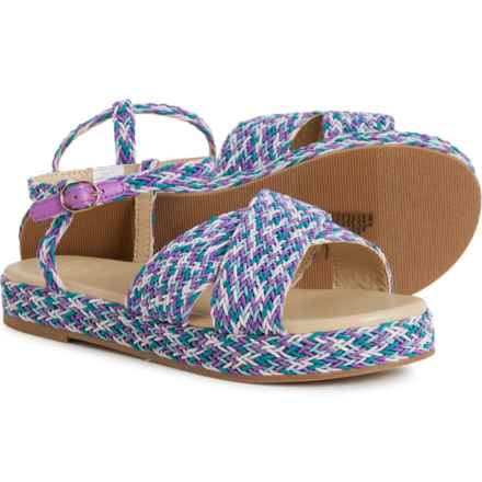 JANIE & JACK Little Girls Tallulah Braided Espadrille Sandals in Purple