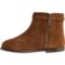 7CWKH_4 JANIE & JACK Little Girls Zip Ankle Booties - Suede