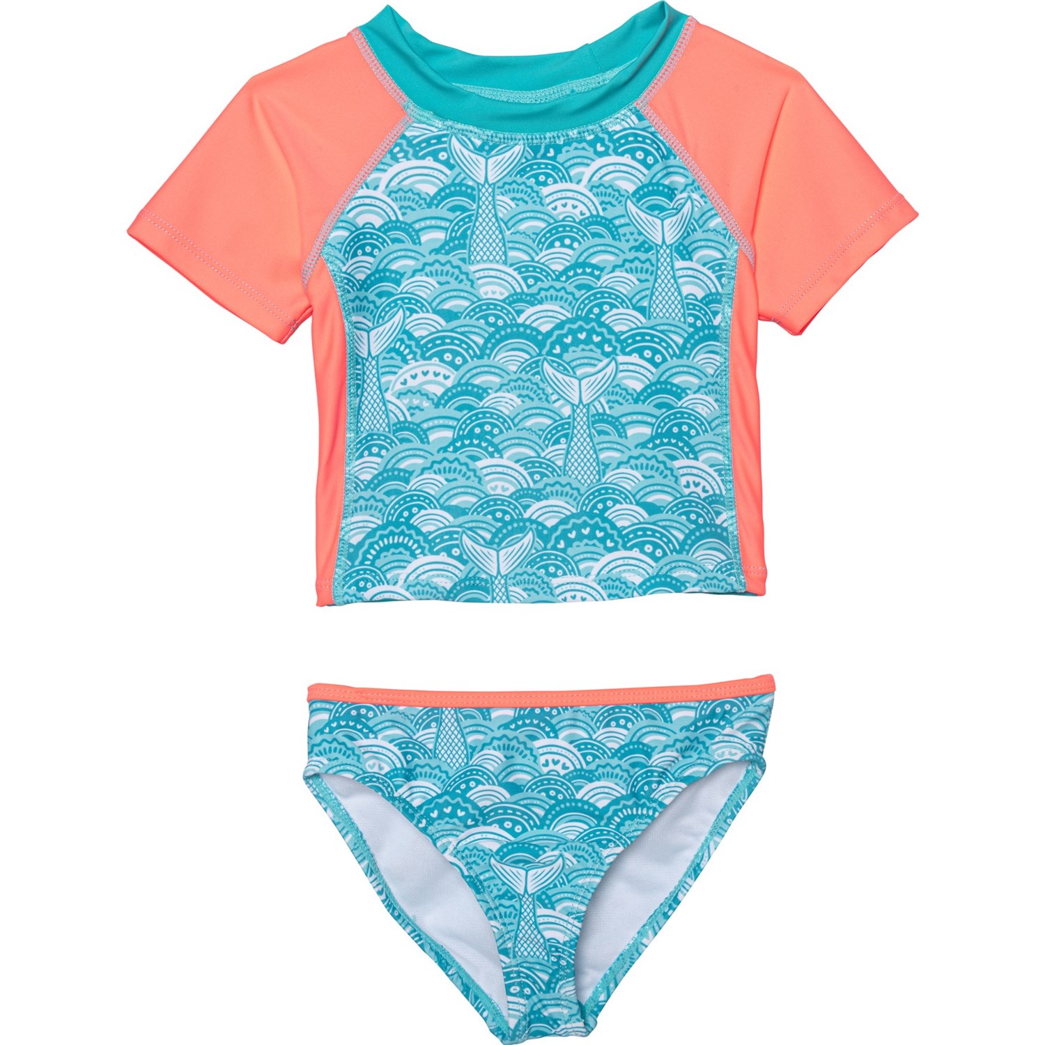 Jantzen Mermaid Tail Rash Guard and Swim Bottoms (For Little Girls