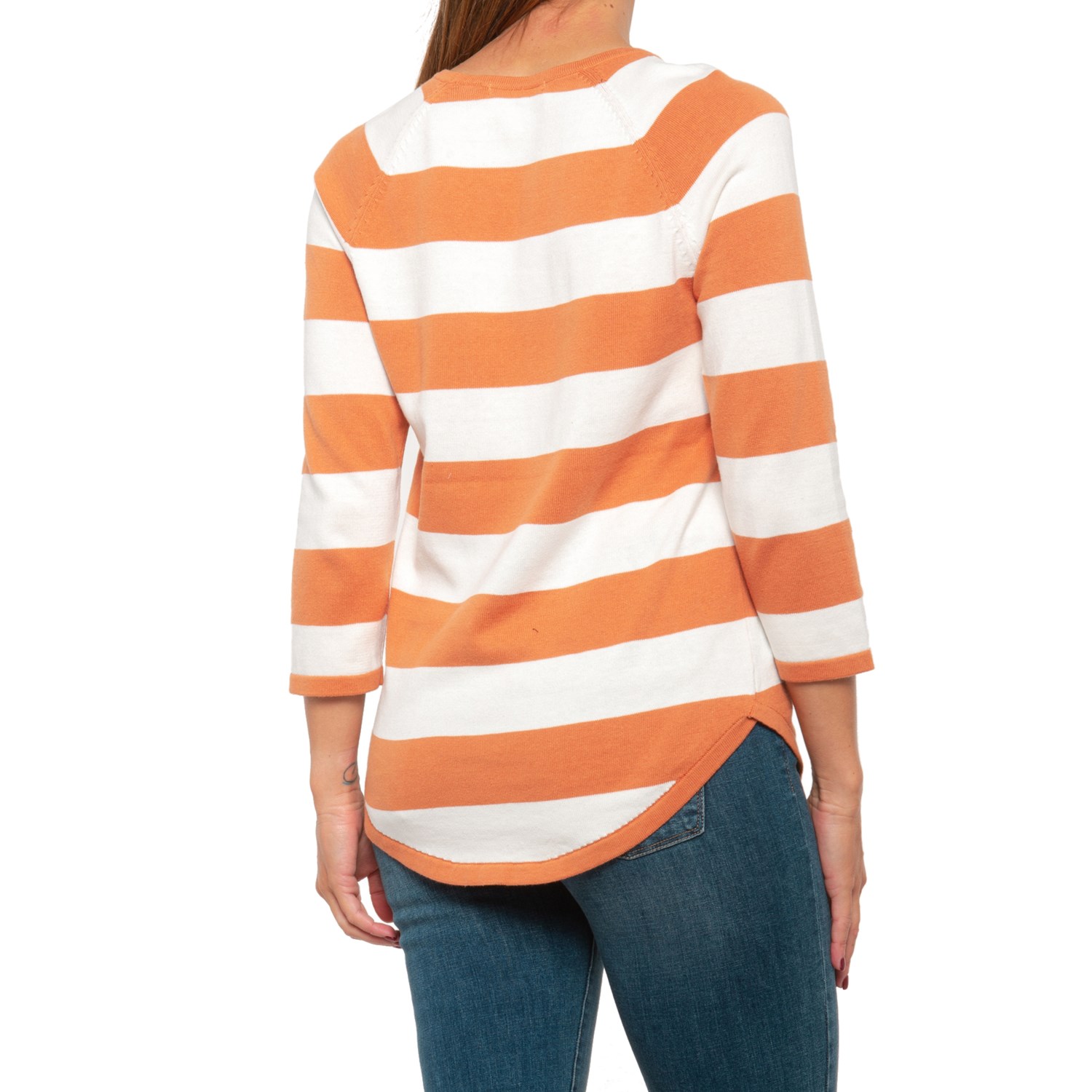 Jeanne Pierre 100% Cotton Striped Sweater (For Women) - Save 64%