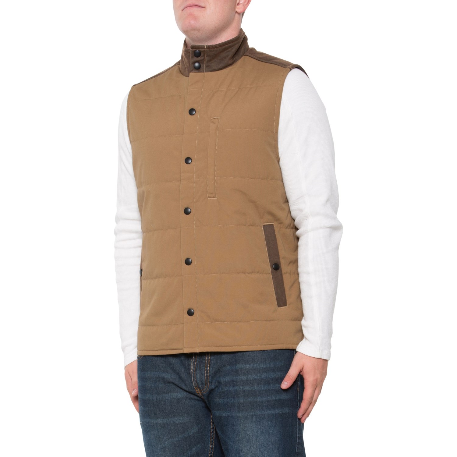 Jeremiah Canvas Quilted Vest - Insulated - Save 70%