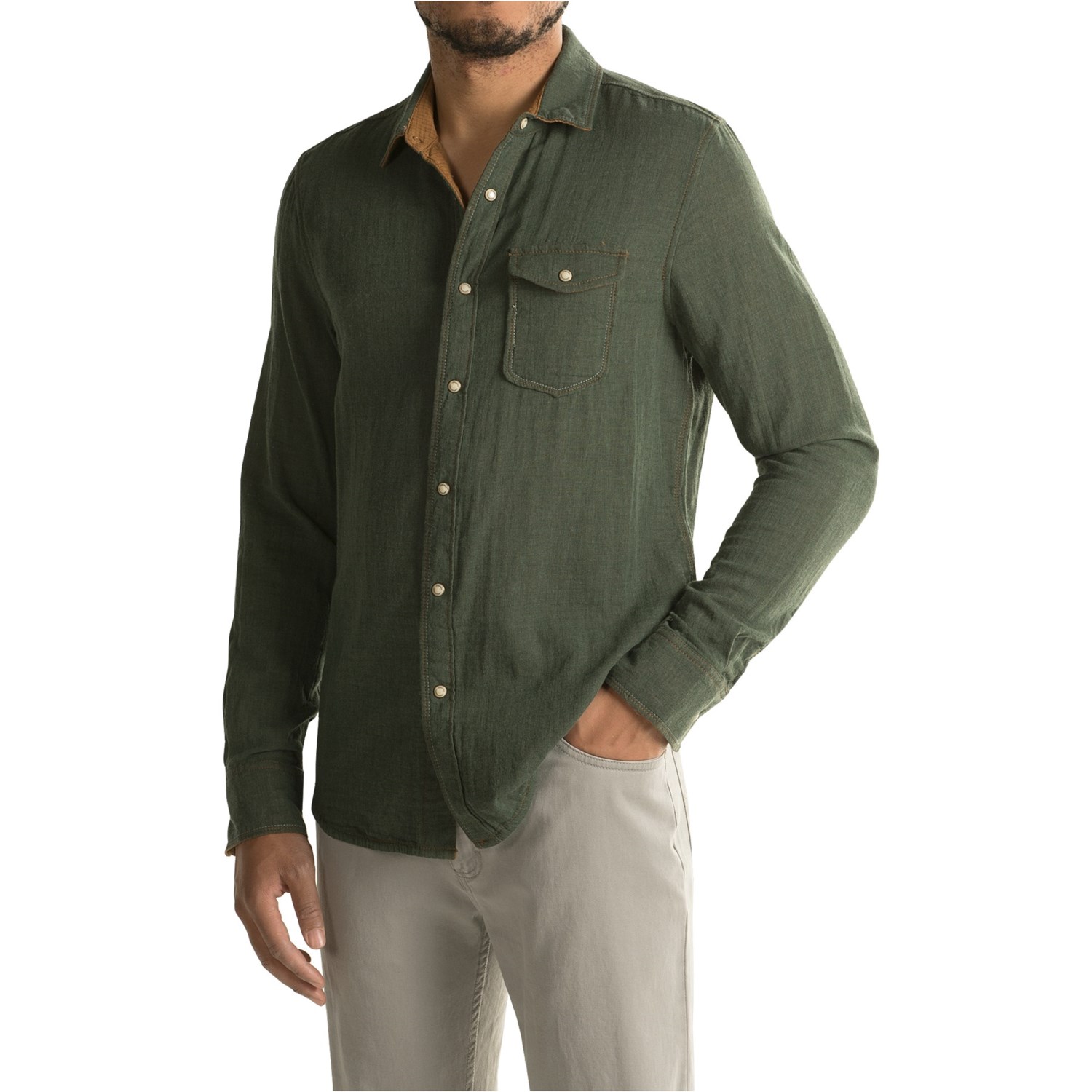 Jeremiah Chase Reversible Gauze Shirt Snap Front, Long Sleeve (For Men)