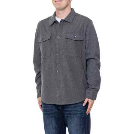 Jeremiah Solid Heavyweight Shirt Jacket in Flint Heather Grey