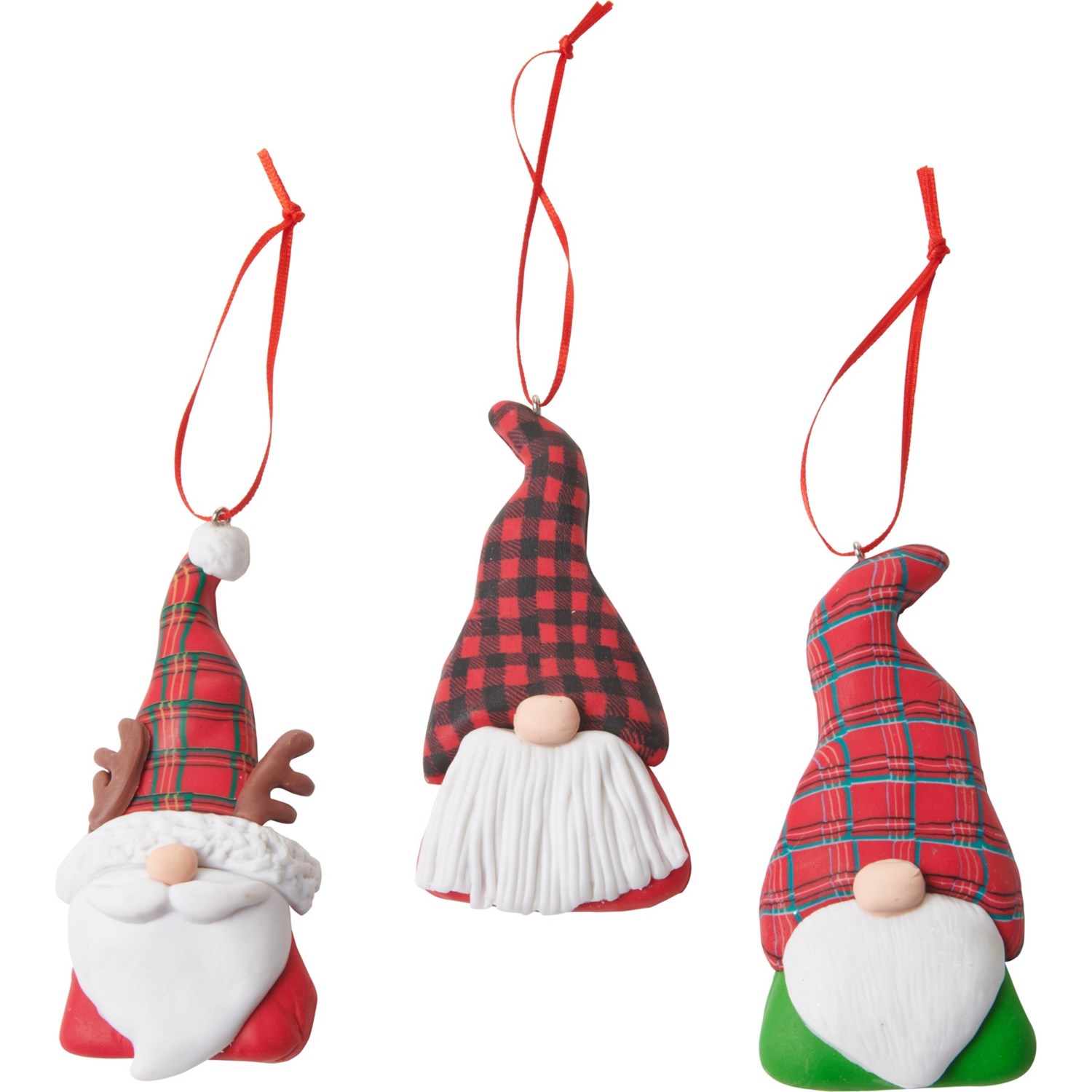 Jingles & Joy 6.5 INCH GNOME CLAY DOUGH ORNAMENT IN CRAFT BOX SET OF