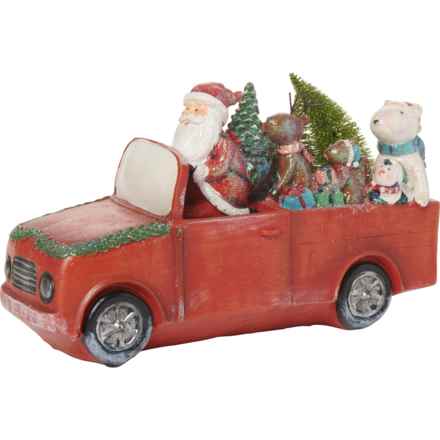 Jingles & Joy Christmas Car Tabletop Decor - 6.5x11x4” in Red