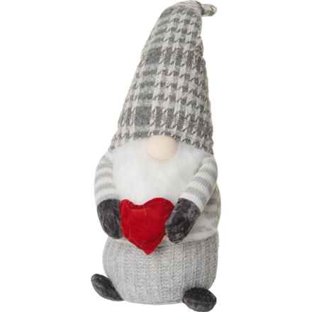 Jingles & Joy Fabric Gnome Decoration - 19” in Grey