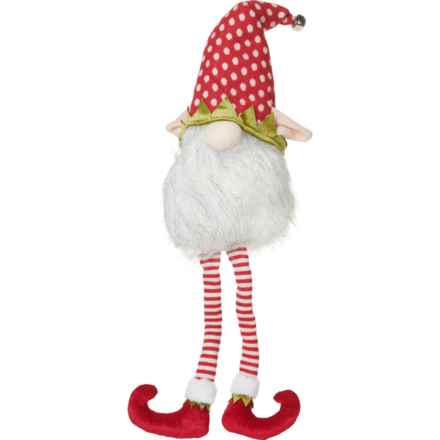 Jingles & Joy Gnome Elf with Dangle Legs Decoration - 28” in Red