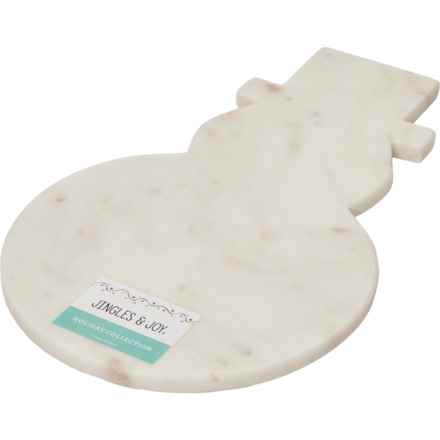 Jingles & Joy Marble Snowman - 15x12” in White