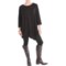 9725W_2 Joan Vass Asymmetrical Tunic Shirt - 3/4 Sleeve (For Women)