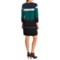 158UD_2 Joan Vass Bold Stripe Dress - 3/4 Sleeve (For Women)